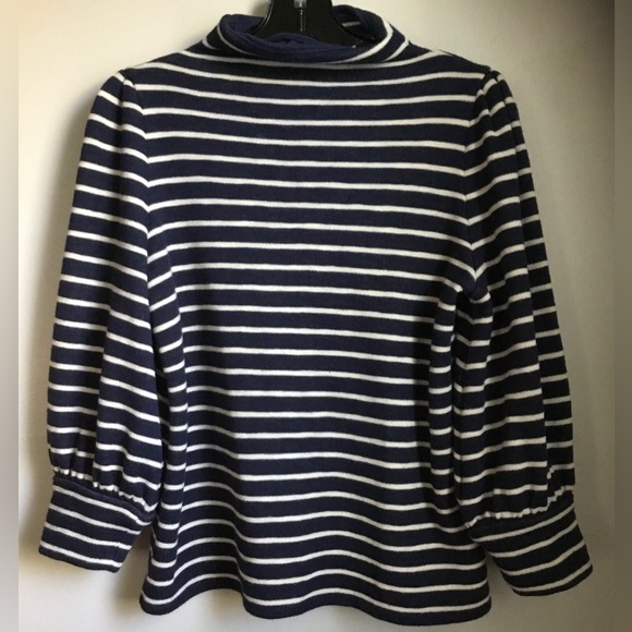 Madewell Mock Neck Puffed 3/4 Sleeve Sweater EUC - Picture 1 of 7
